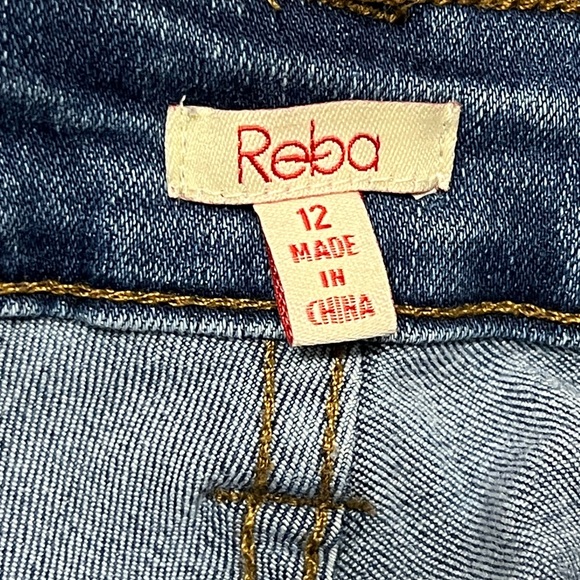 Reba Raw Hem Stretchy Skinny Medium Wash Denim Blue Jeans - Women’s Size 12 - Picture 12 of 16